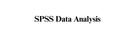 SPSS Data Analysis