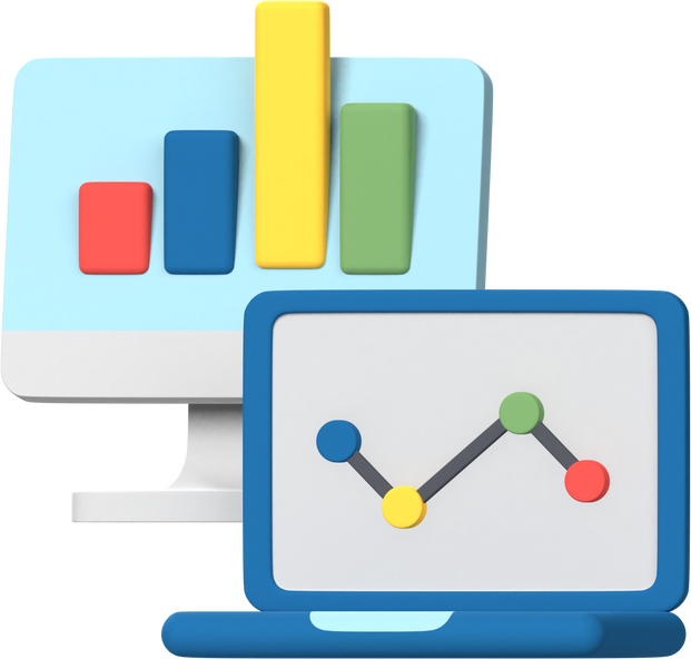 Data Analytics 3D Illustration